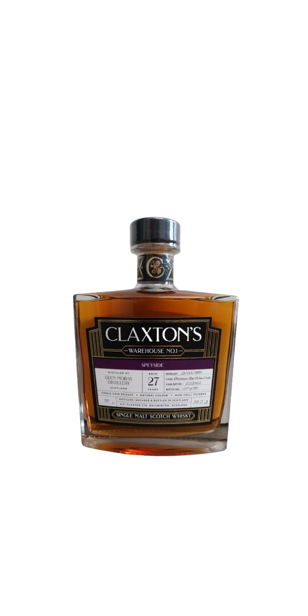 Glen Moray 1995 27yo Warehouse 1 Claxton's with presentation box